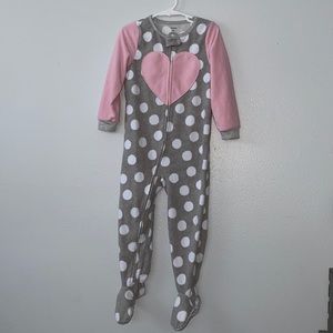🤩4/$15🥳 heart polka dot fleece pjs